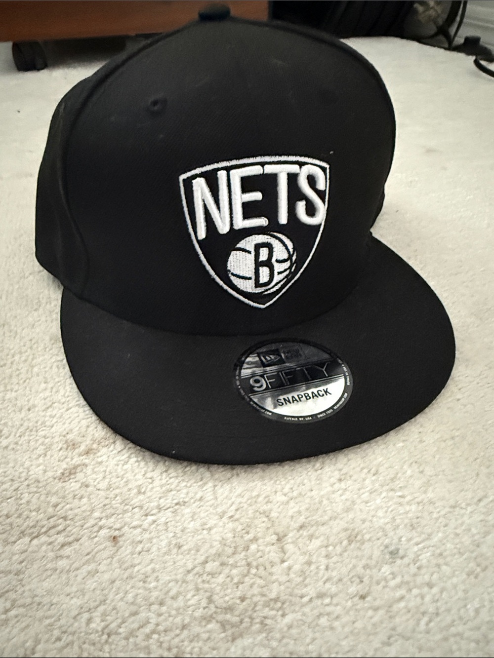 New Era Brooklyn Nets Black & White Snapback Cap